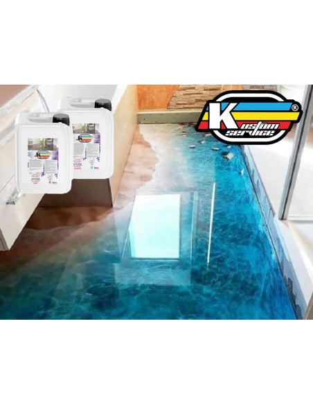 Epoxy Clear Coat Floor Resin non Yellowing Low Thickness - 5KG