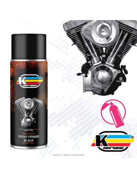 Spray Primer Black High Heat Engine and Brake Caliper Alloy and Metals - 400ml